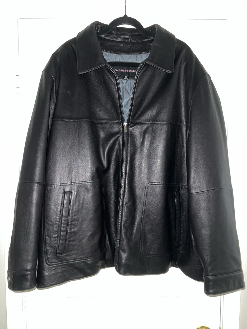 Charles Klein Men's Black Leather Jacket